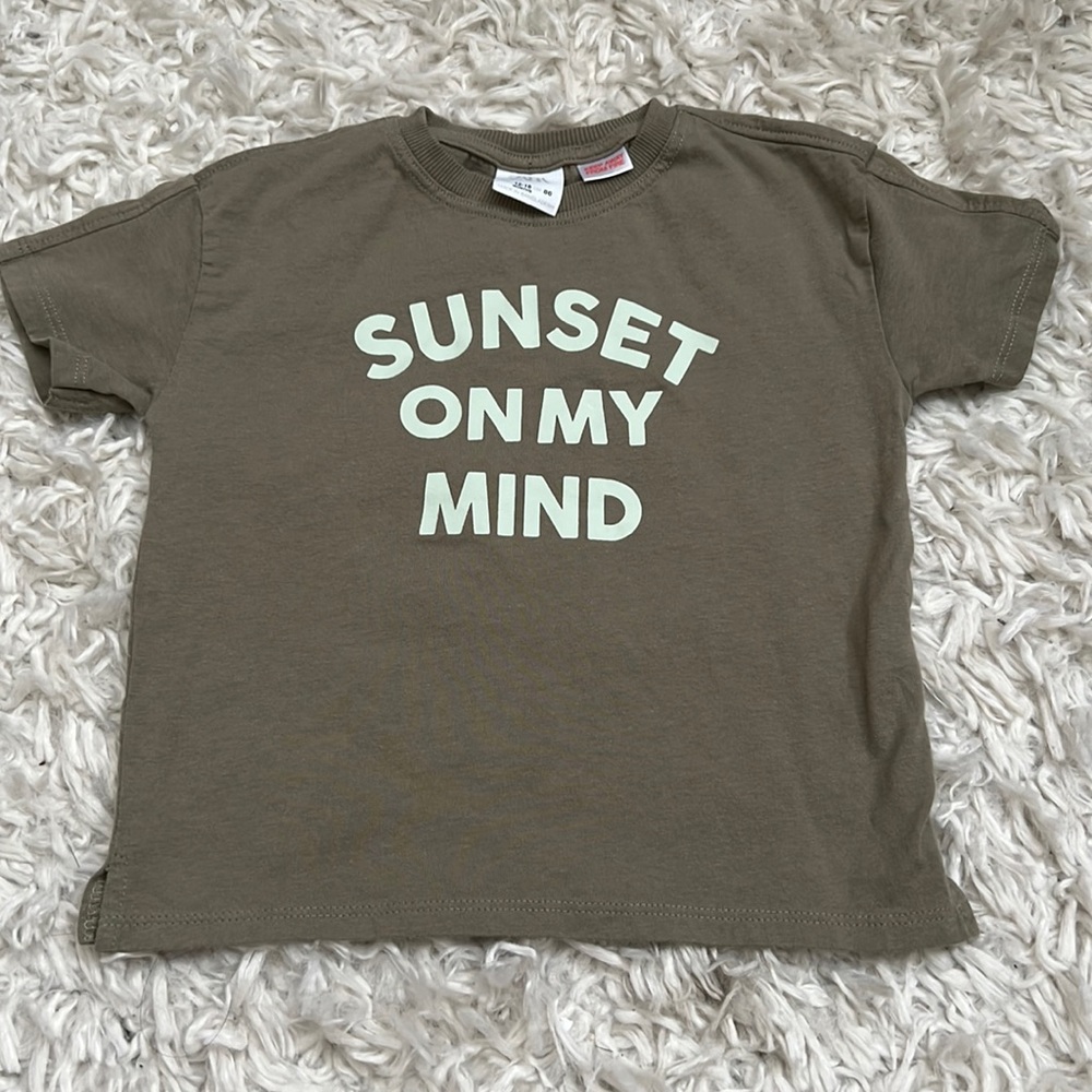 Zara Toddler Sunset on my Mind T-Shirt Sz 12-18M